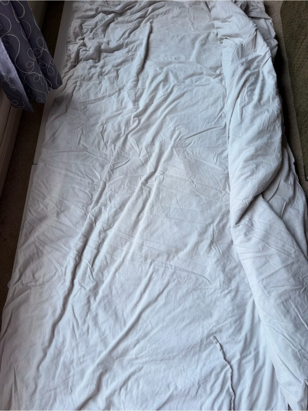 Pottery Barn Light Gray Duvet Cover